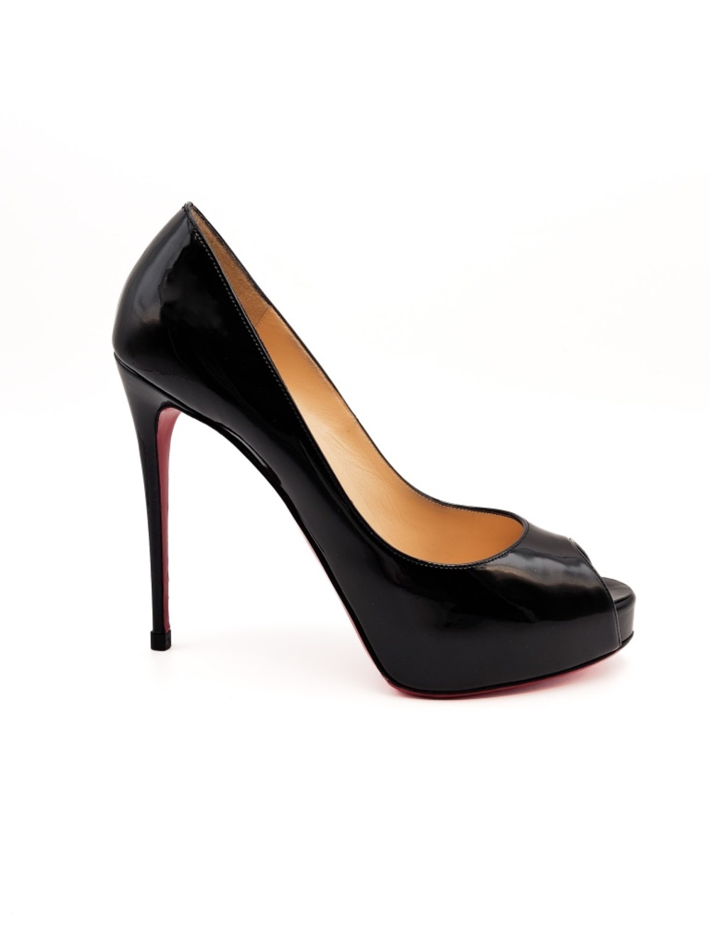 Christian Louboutin Very Prive 120 Black Patent Leather Pumps EU 37